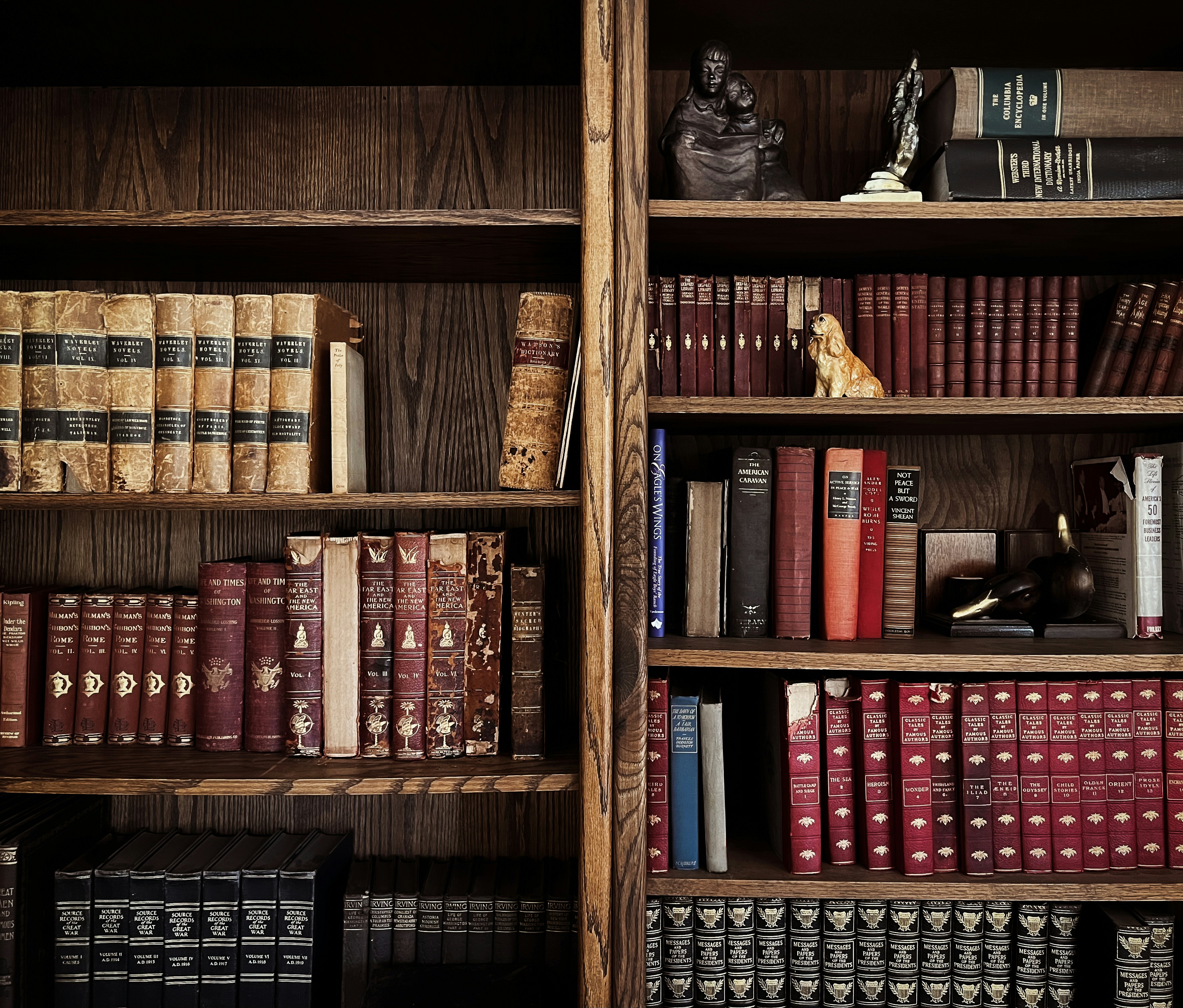 Modern law office library blurred background